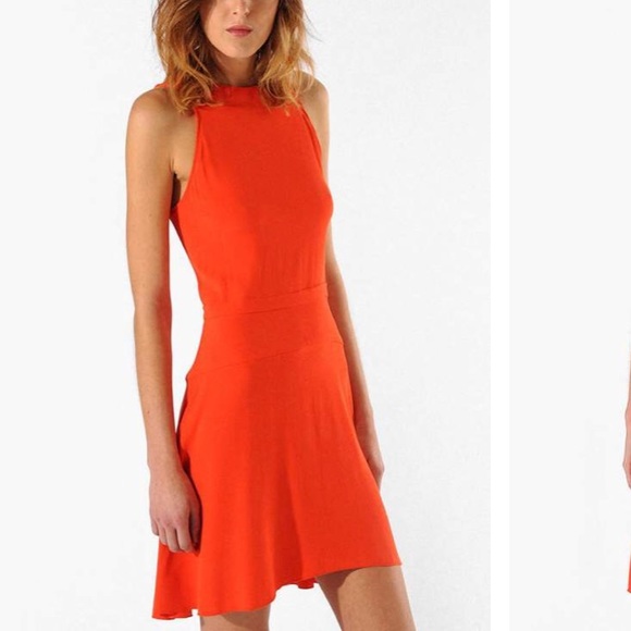 maje orange dress